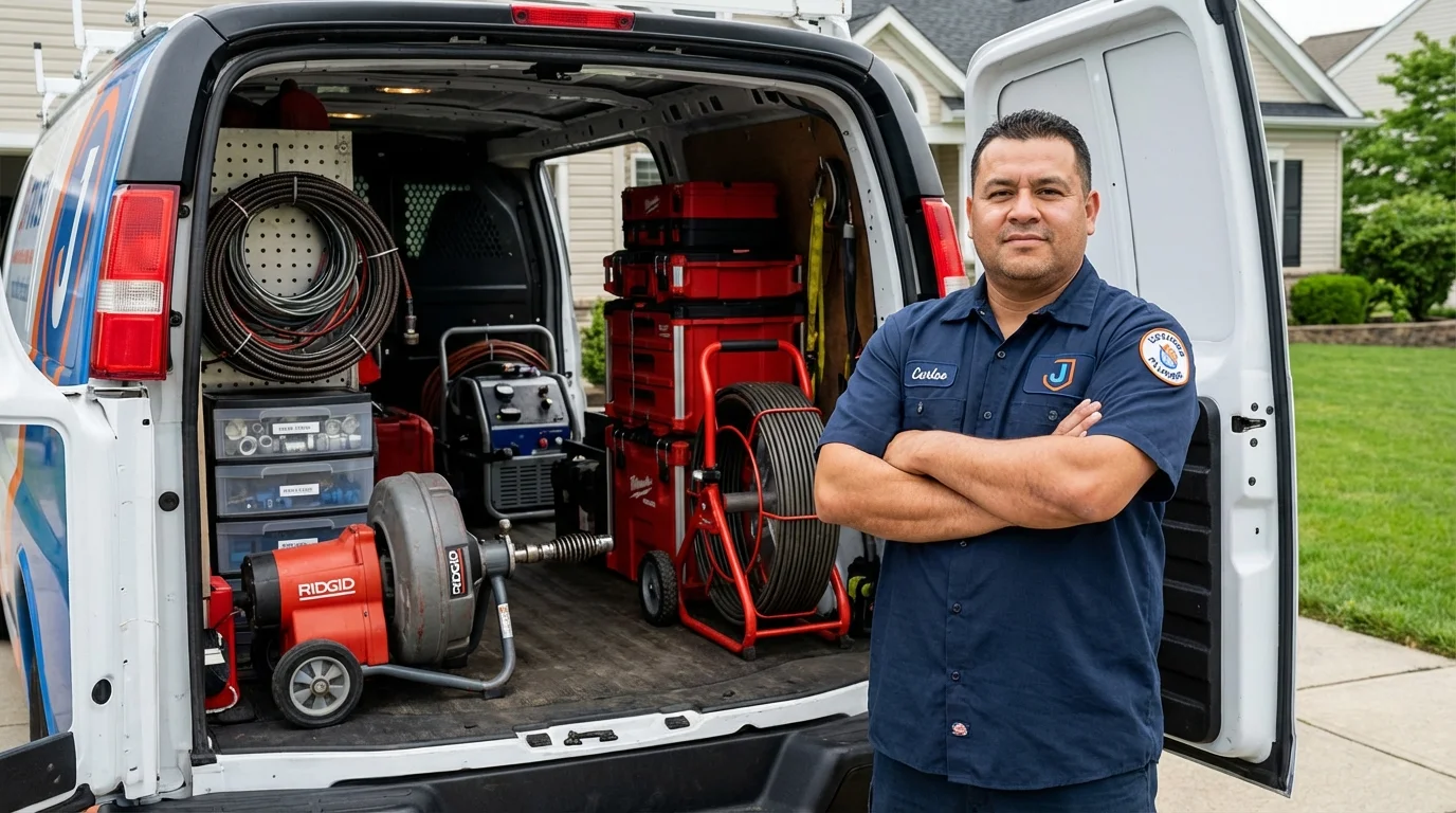 Professional drain cleaning equipment and Johns Plumbing LLC plumber in Orangeburg