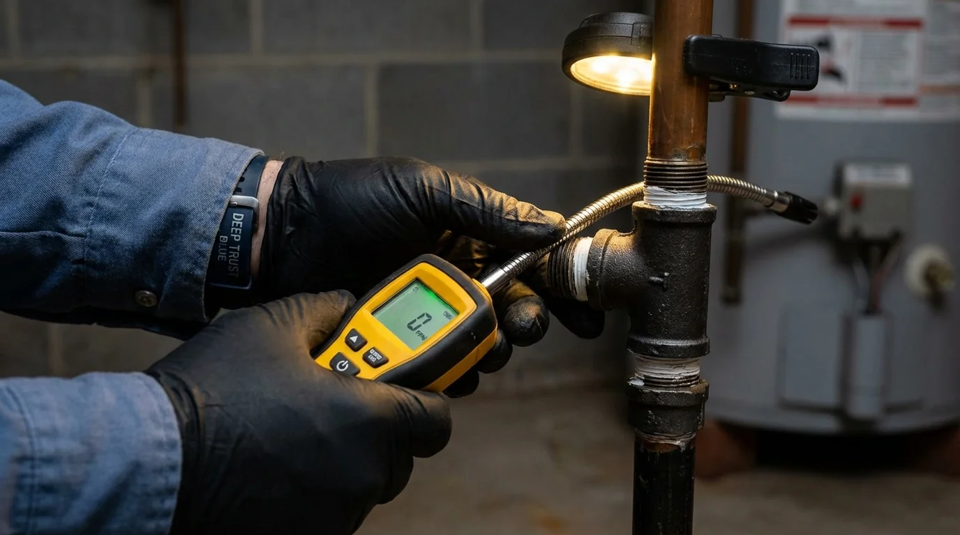 Gas leak detection with electronic sniffer by Johns Plumbing LLC in Orangeburg