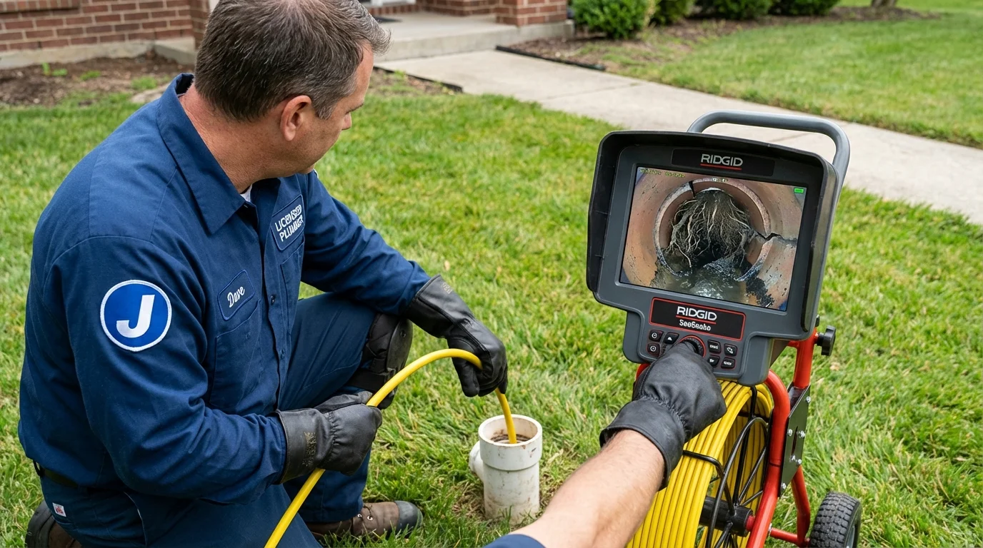 Sewer camera inspection being performed by Johns Plumbing LLC in Orangeburg